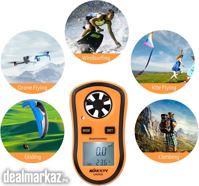 KKmoon GM8908 Digital Anemometer Handheld Wind Speed Meter Gauge Air V photo 2