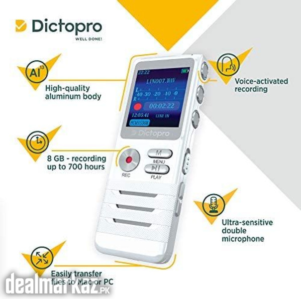 Dictopro Digital Voice Activated Recorder Easy HD Recording of Lecture photo 2