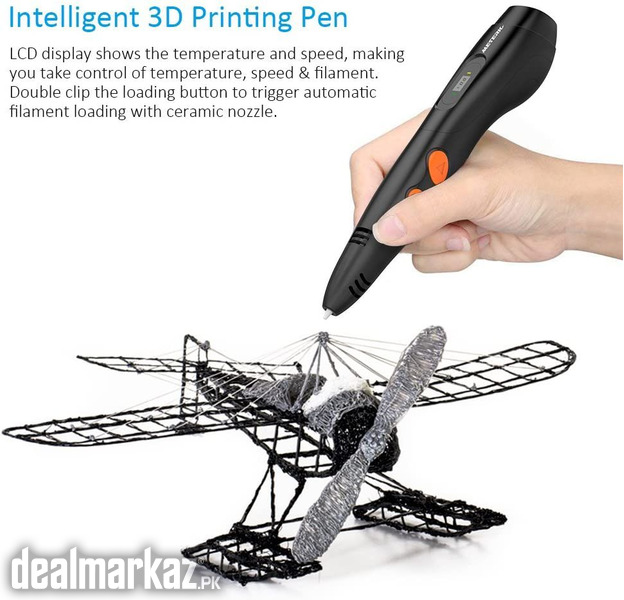 3D Printing Pen,Meterk Intelligent Doodler Pen with LCD Display 16 Loo