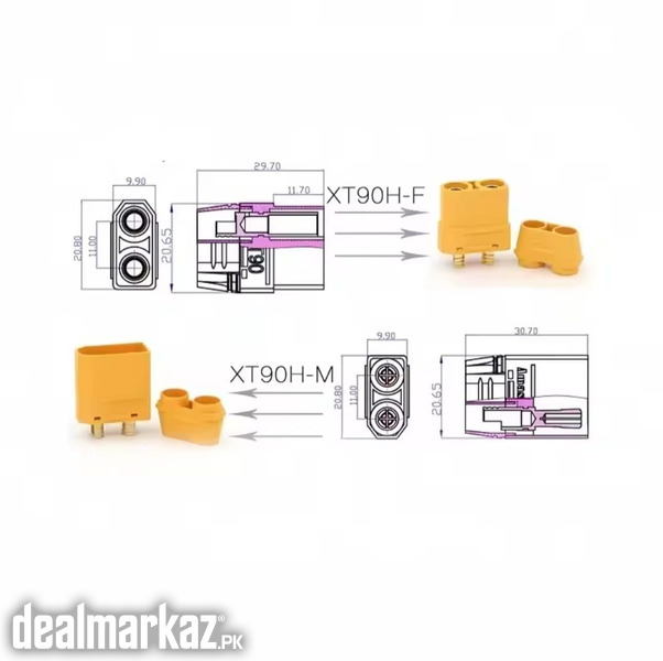 XT90 Battery Connector Male & Female Bullet Plug for Solar RC photo 2