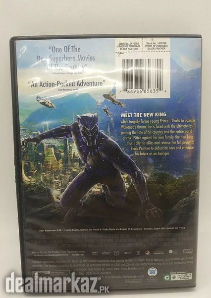 Black Panther (DVD,2018) ORIGINAL UK ZONE STOCK photo 2