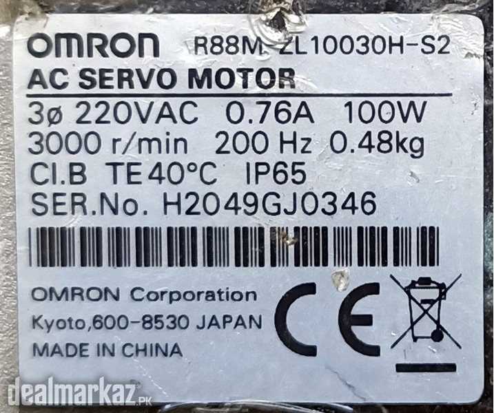 OMRON 100W (0.1Kw) R88M-ZL10030H-S2 AC Servo Motor SM1231 photo 2