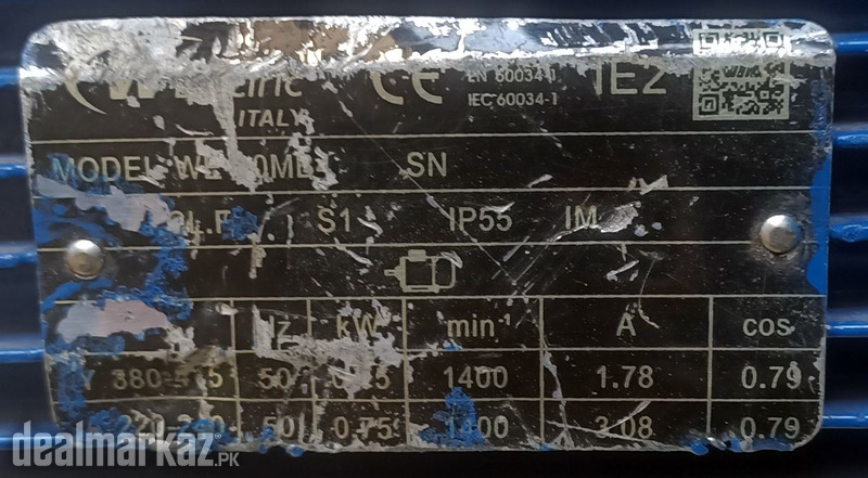 WELECTRIC 0.75Kw (750W) 220-465V 1400Rpm 3-phase Induction Motor DM172 photo 2