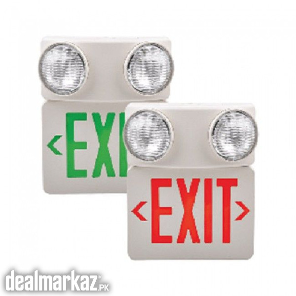 Emergency Beam Light Dual Head complete with Exit Sign photo 1