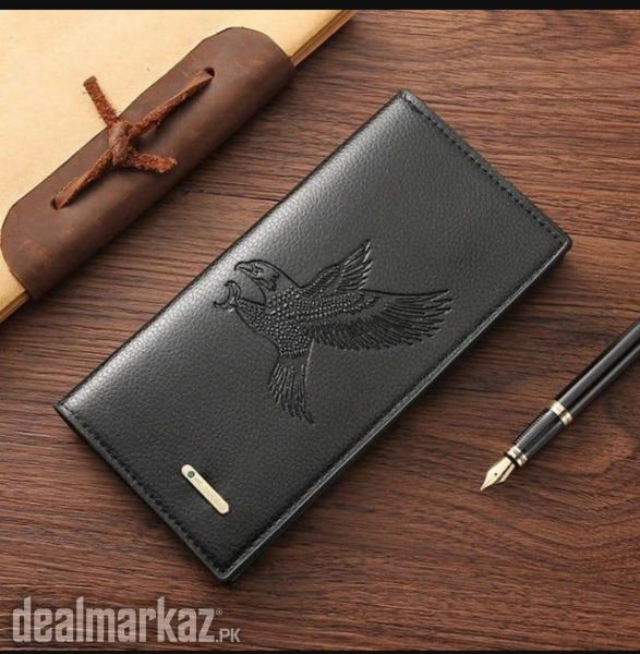 ⭐ Falcon Design Long Wallet for Men – Premium Quality Leather photo 1