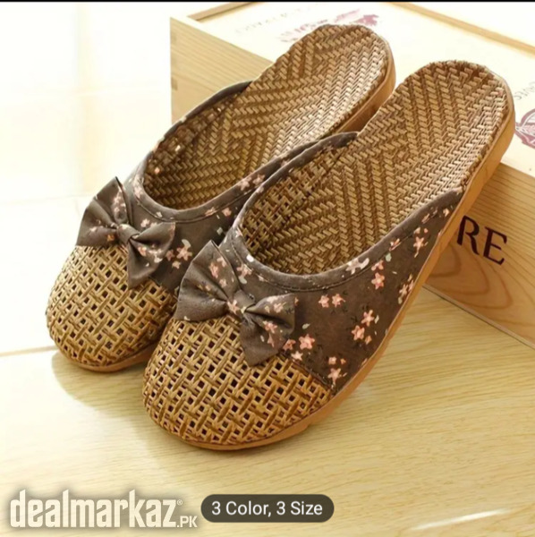 Women's Summer Straw Slippers photo 1