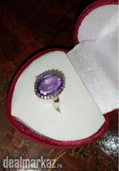 Amethyst Gemstone Silver Ring - Whatsapp for order photo 1