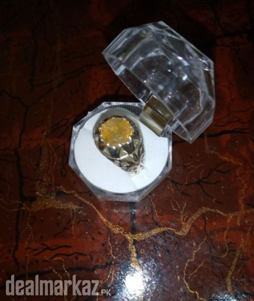 Yellow Sapphire - Pukhraj Silver Ring WhatsApp for Order photo 2