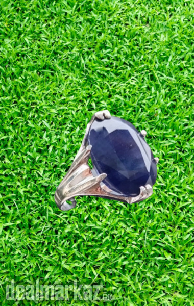 Blue Sapphire - Neelum Silver Rings - Whatsapp for Order or Price photo 2