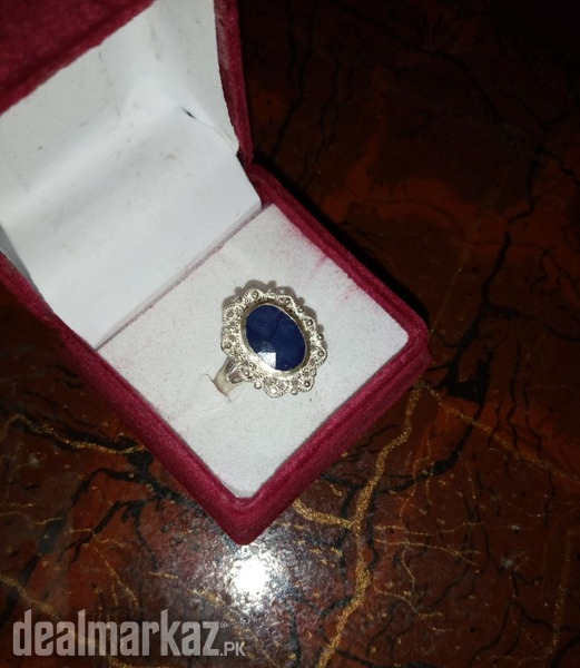 Blue Sapphire - Neelum Silver Rings - Whatsapp for Order or Price photo 1