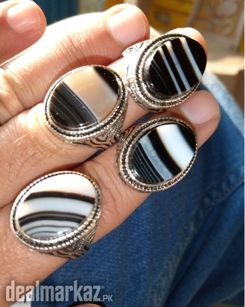 Zircon and Sulemani Aqeeq Rings - Whatsapp for order photo 1