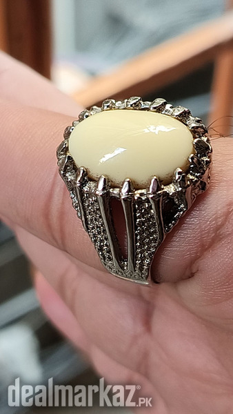 White Coral MARJAN 8.3cts or 9.25 stone Zoya Silver Ring