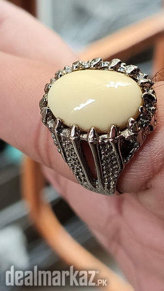 White Coral MARJAN 8.3cts or 9.25 stone Zoya Silver Ring photo 2