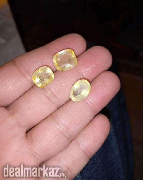 Ceylon Yellow Sapphire Gemstone Pukhraj Stone - WhatsApp for Order photo 1