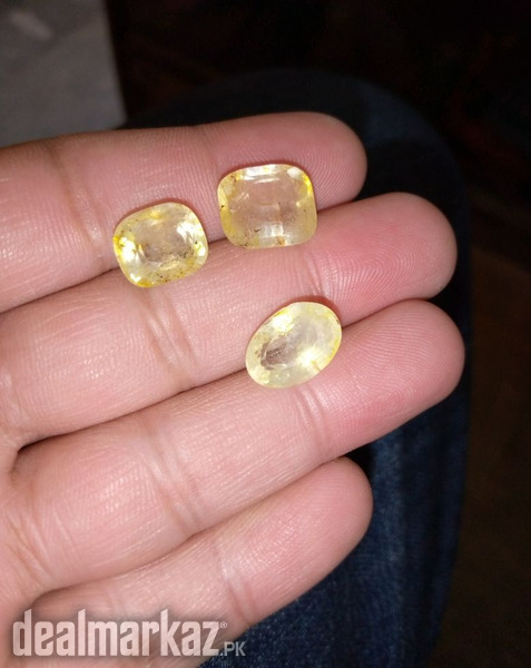 Ceylon Yellow Sapphire Gemstone Pukhraj Stone - WhatsApp for Order photo 2