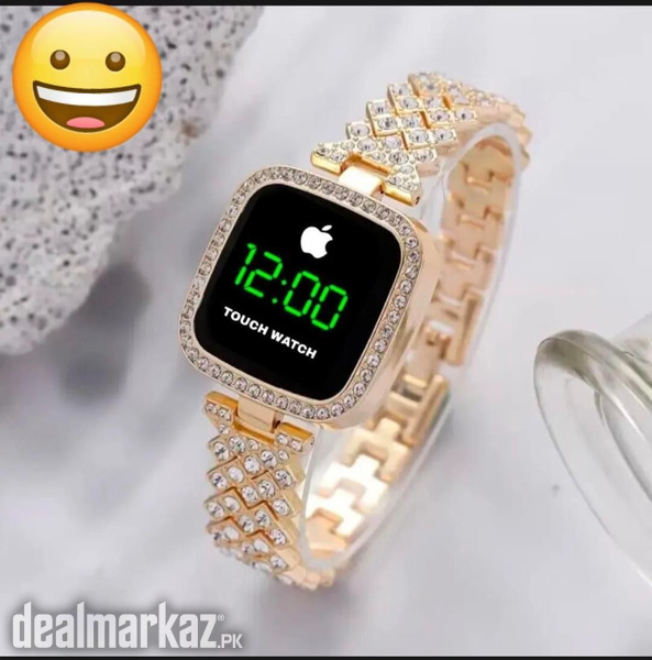 Women’s Gold-Tone Jewelry Watch with Green LED Display photo 1