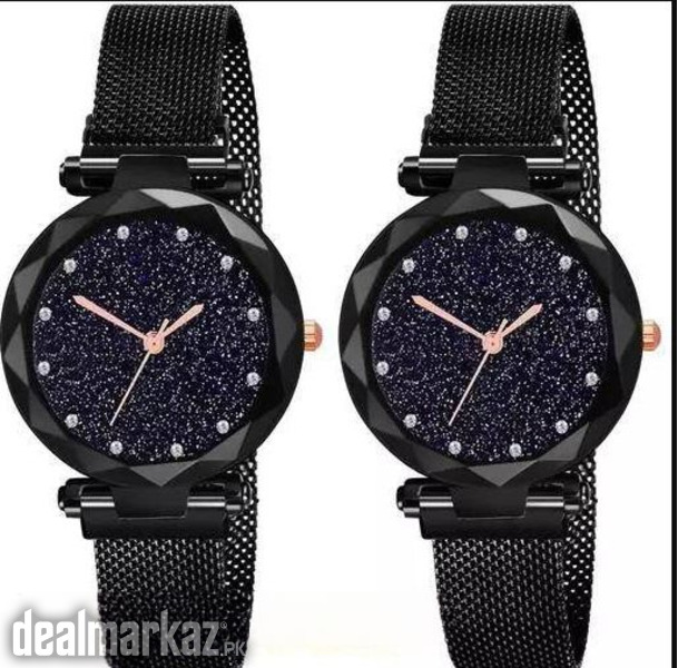 Black stylish watch for women photo 2