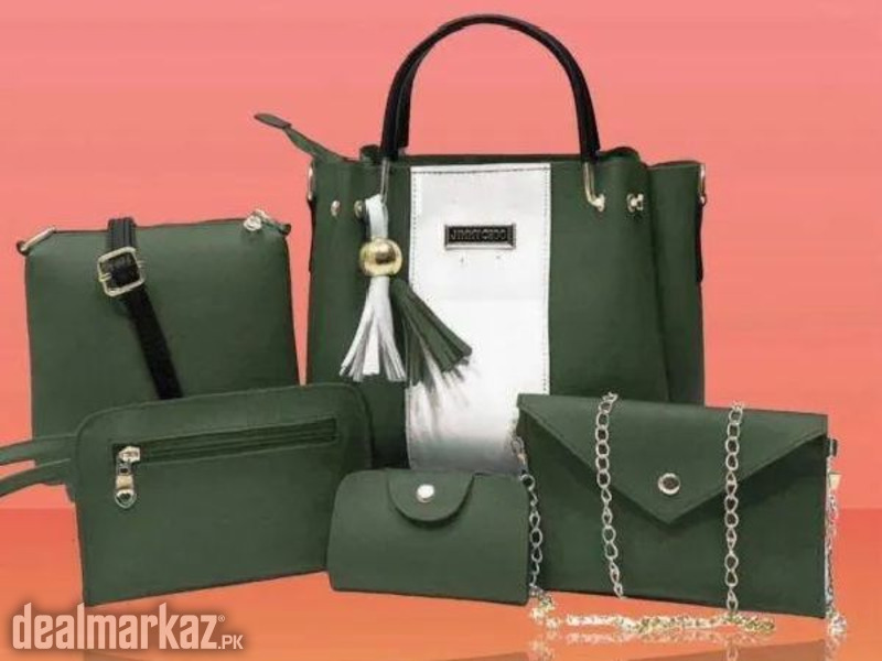 Elegant 5-in-1 Ladies Handbag Combo – Premium Tote Bag Set with Wallet photo 1