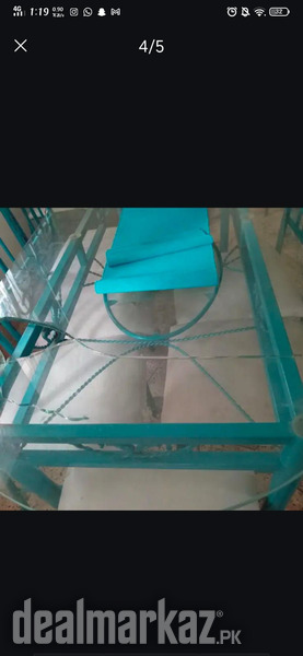 8 Chairs Iron Dining Table for sale photo 2