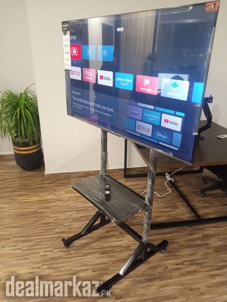 LCD LED tv Floor stand with wheels and wall mount bracket photo 2