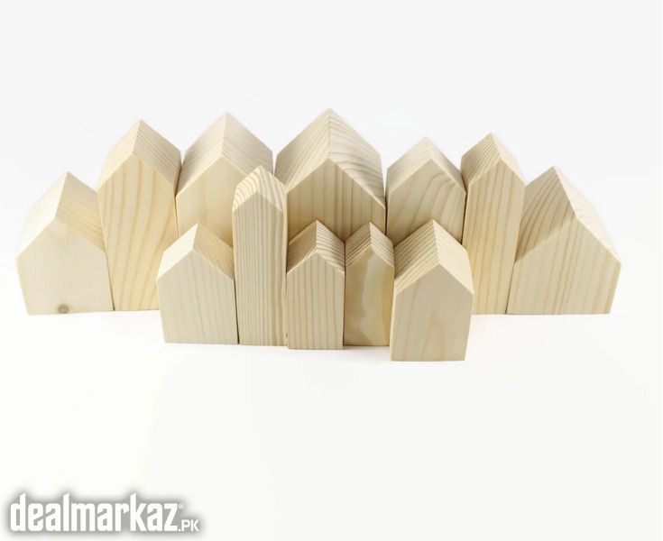 Wooden Mini Houses Set – Different Sizes photo 1