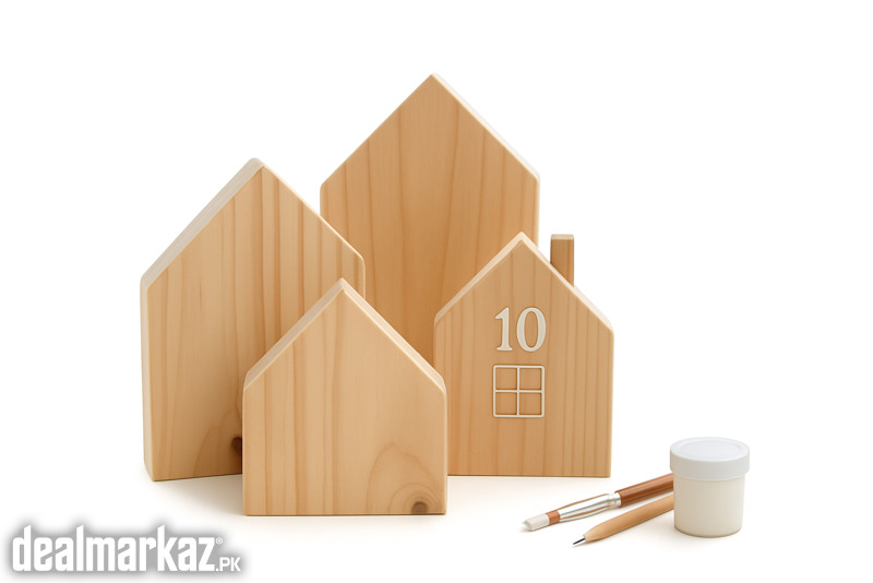 Premium Wooden House Craft Blank – Perfect for DIY Projects photo 1