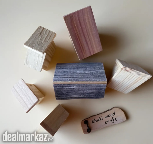 Set of 6 Wooden House Shapes – Unfinished Wood Houses for Painting photo 1