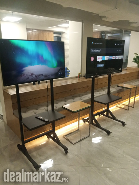 Lcd led tv portable floor stand trolley for office home zs-01 photo 1