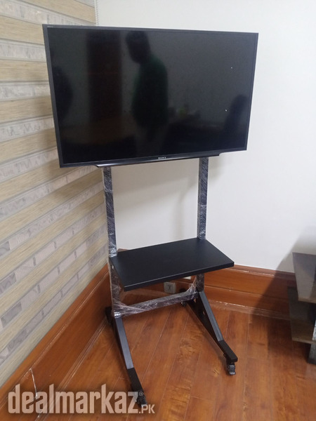 Lcd led tv floor stand with wheels for office home institute media exp photo 1