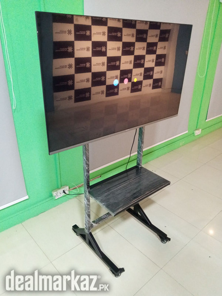 portable floor lcd led tv stand with wheels shelf wall mount photo 1