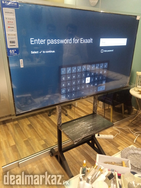 LCD LED tv portable floor stand FS-1 with wheel for office home photo 2