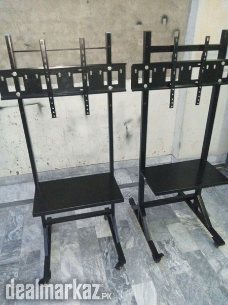 LCD LED tv portable floor stand FS-1 with wheel for office home photo 1