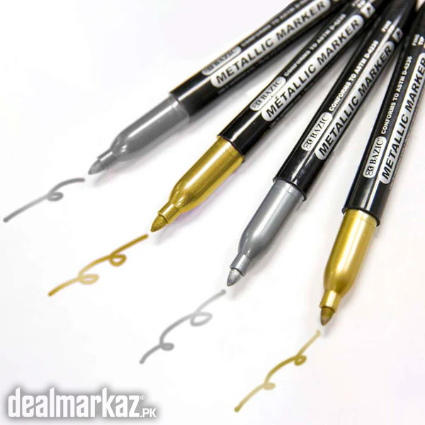 Artisan - 2 Pcs Combo Pack - 1 Pc Golden And 1Pc Silver Metallic Marke photo 1