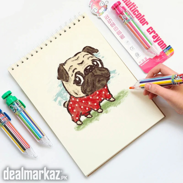 8 in 1 Push Crayon | Toy | Educational Toy | Kids | Drawing Color photo 2