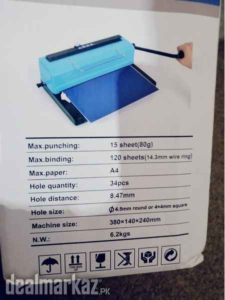 T118 Coil Binding Machine Square Hole Office Text Picture Book photo 1