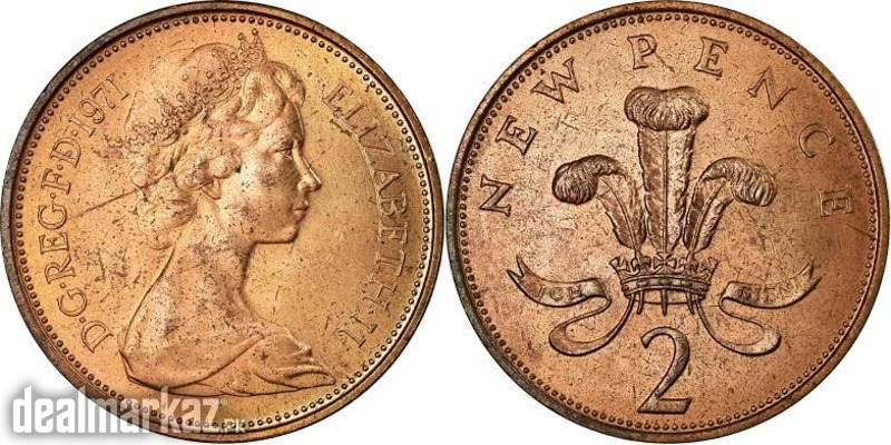 1971 Elizabeth II Two Pence coin rare Historical Treasure photo 2