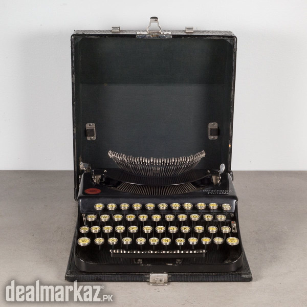 1920's Remington Portable typewriter with wooden cover case photo 2