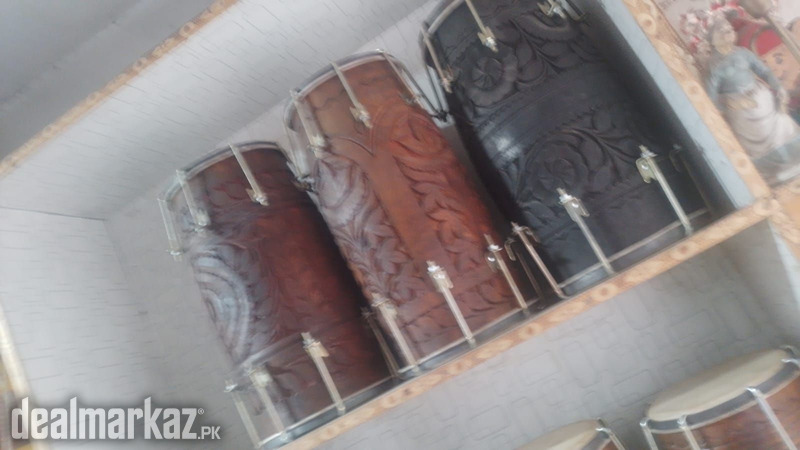 Premium Quality Taali Wooden Dholak/Dholaki with brass hooks photo 1