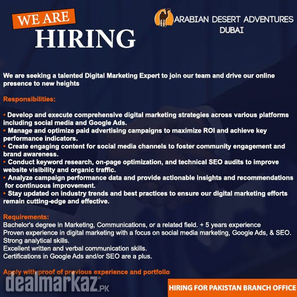 We are seeking a talented Digital Marketing Expert to join our team photo 1