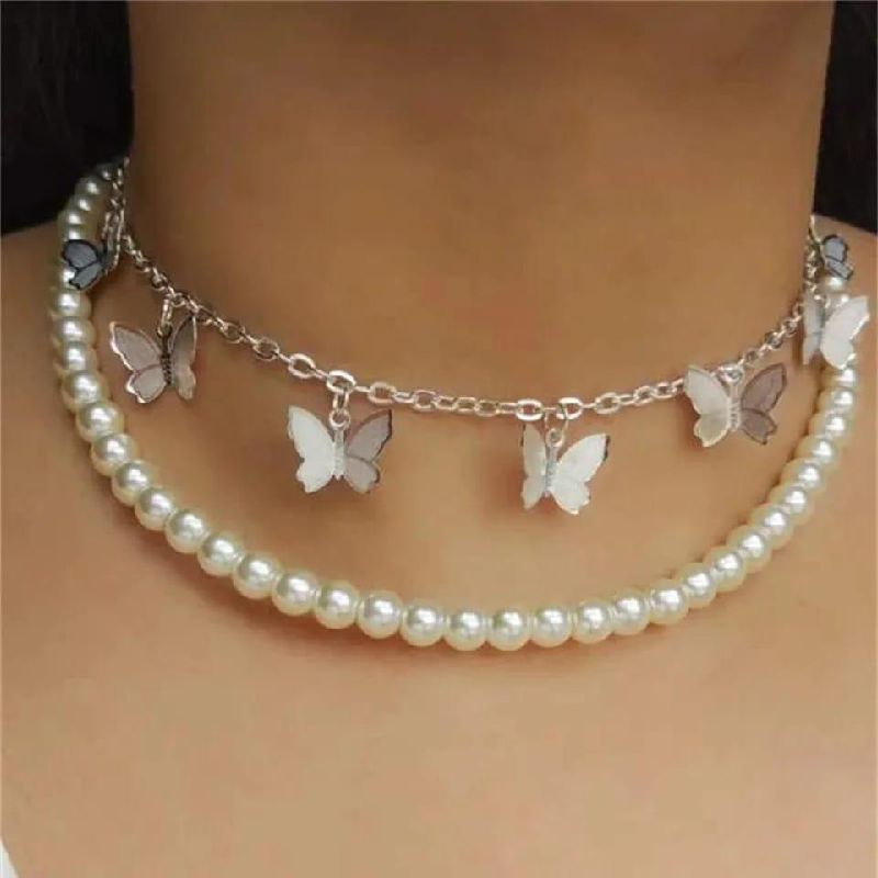 •  Material: Plastic•  Stone: Pearl•  Product Design: Butterfly Design photo 2