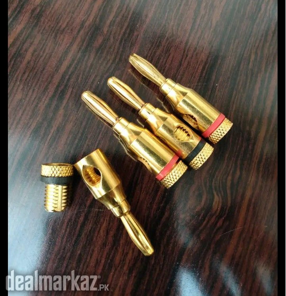 Banana Plugs high quality Gold Plated Speaker Cable connections