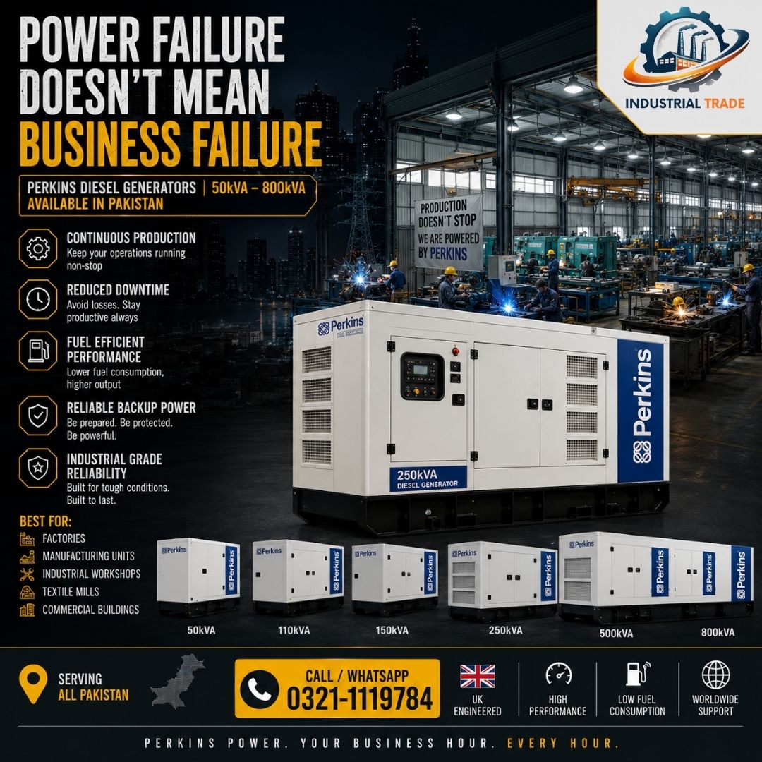 Industrial Backup Generator for Factories & Workshops in Pakistan photo 1