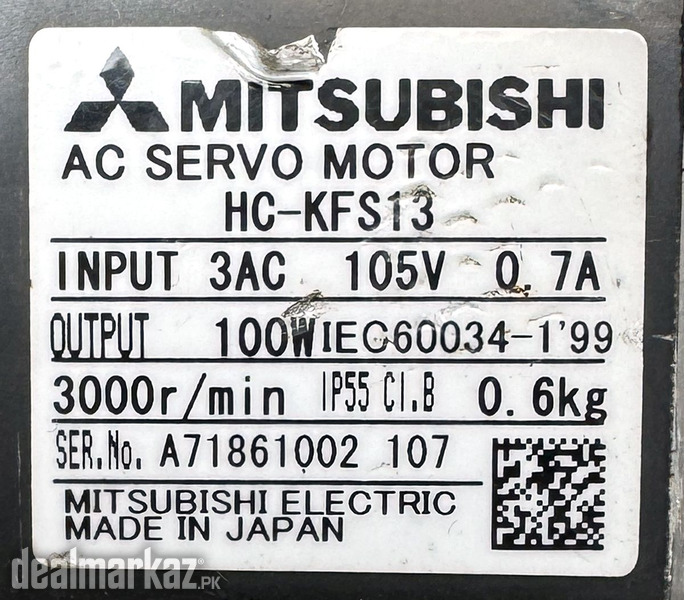 MITSUBISHI 100W (0.1Kw) HC-KFS13 AC Servo Motor SM1435 photo 2