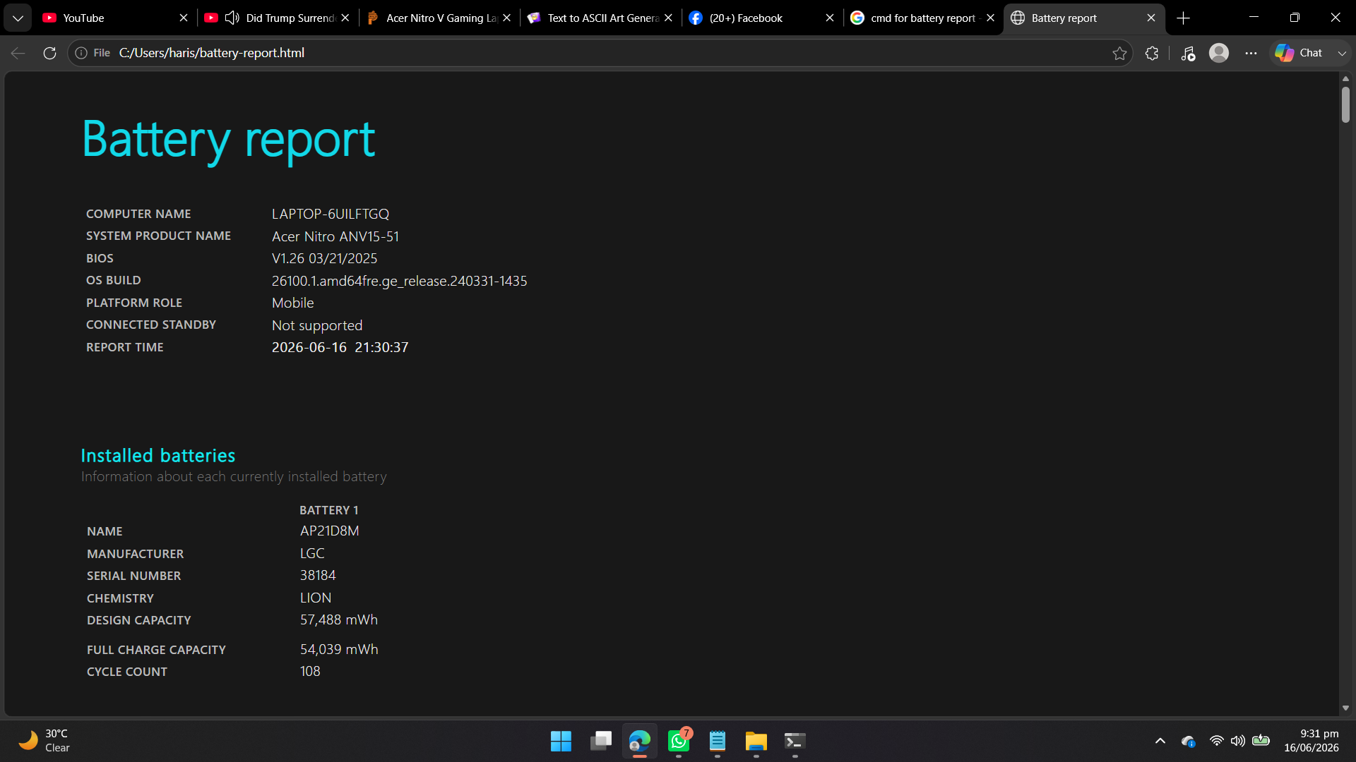 ACER NITRO V15 PRICE IS NOT NEGOTIABLE photo 4