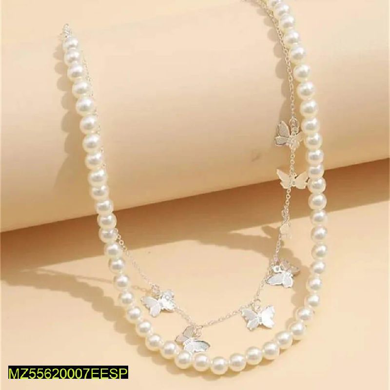 •  Material: Plastic•  Stone: Pearl•  Product Design: Butterfly Design