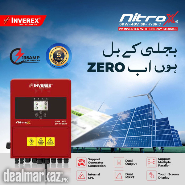 NITROX 6KW | Hybrid Solar Inverter | Inverex Brand | IP65