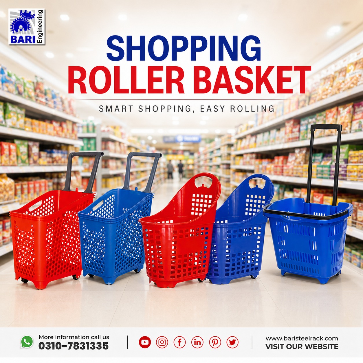 Shopping Roller Basket | Bari Engineering Pakistan