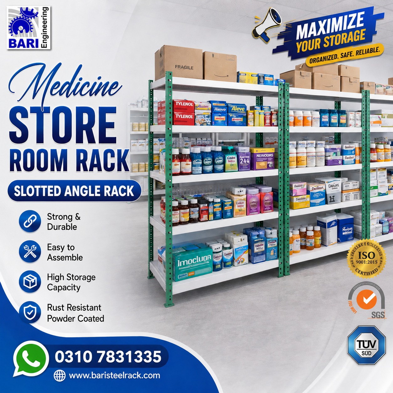 Medicine Store Room Rack | Bari Engineering Pakistan
