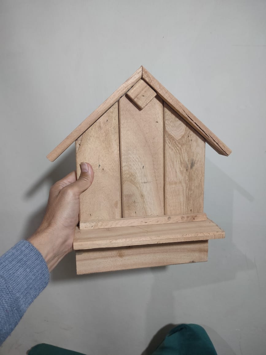 Wooden Cottage Key Holder Wall Mount Handmade House Shape Key Stand Organizer For Home Entrance Decorative Key Rack photo 5