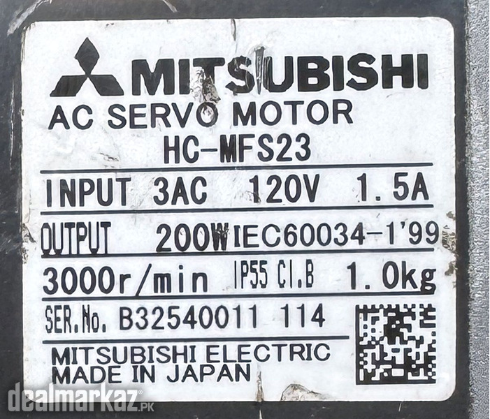 MITSUBISHI 200W (0.2Kw) HC-MFS23 AC Servo Motor SM1436 photo 2